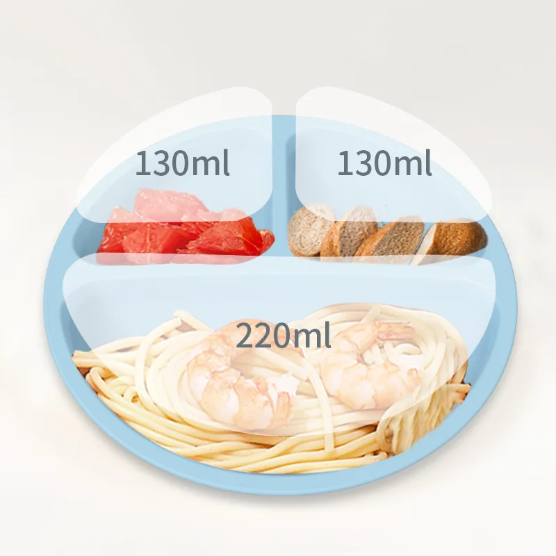 BPA FREI Silikon Baby Fütterung Set Sauger Schüssel Teller Stroh Tasse Löffel Gabeln für Kinder Baby Geschirr Kinder Gerichte – Detail 13