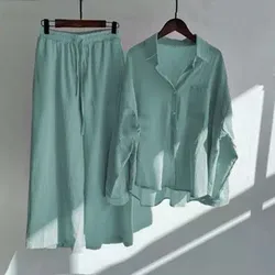 Ensemble Ramadan Set di due pezzi Eid camicia da donna musulmana pantaloni a gamba larga tuta tasca con lacci bottoni marocco abiti arabi modesti