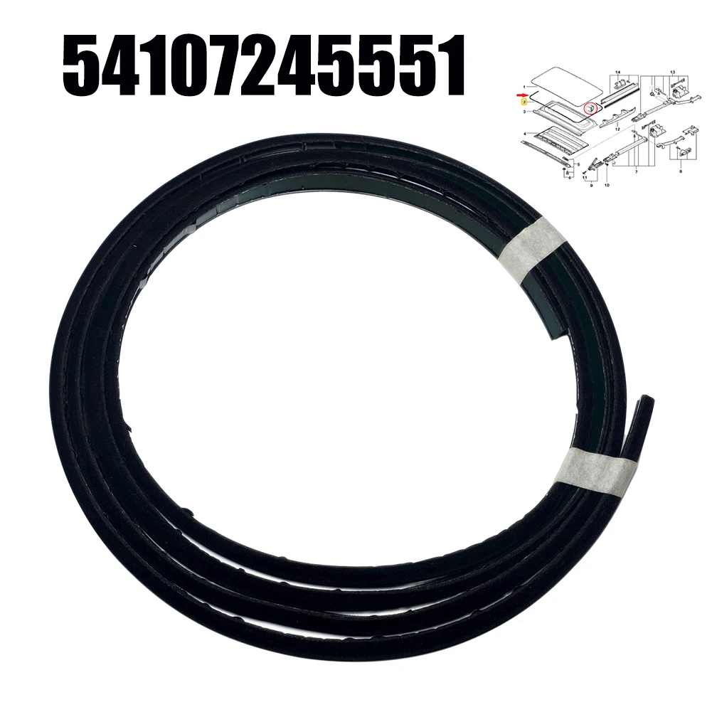 Black Sunroof Sliding Seal Gasket for BMW 5er E39 E60 F10 F01 Improved Heat Sink and Charging Capabilities Easy Installation