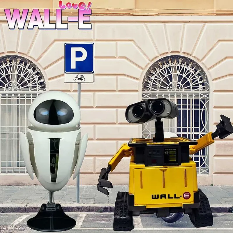 Disney Robot Mobilization Deformation series Action Figure toys Model Collect Cute WALL. E and Eve Movable toy Kid Birthday Gift