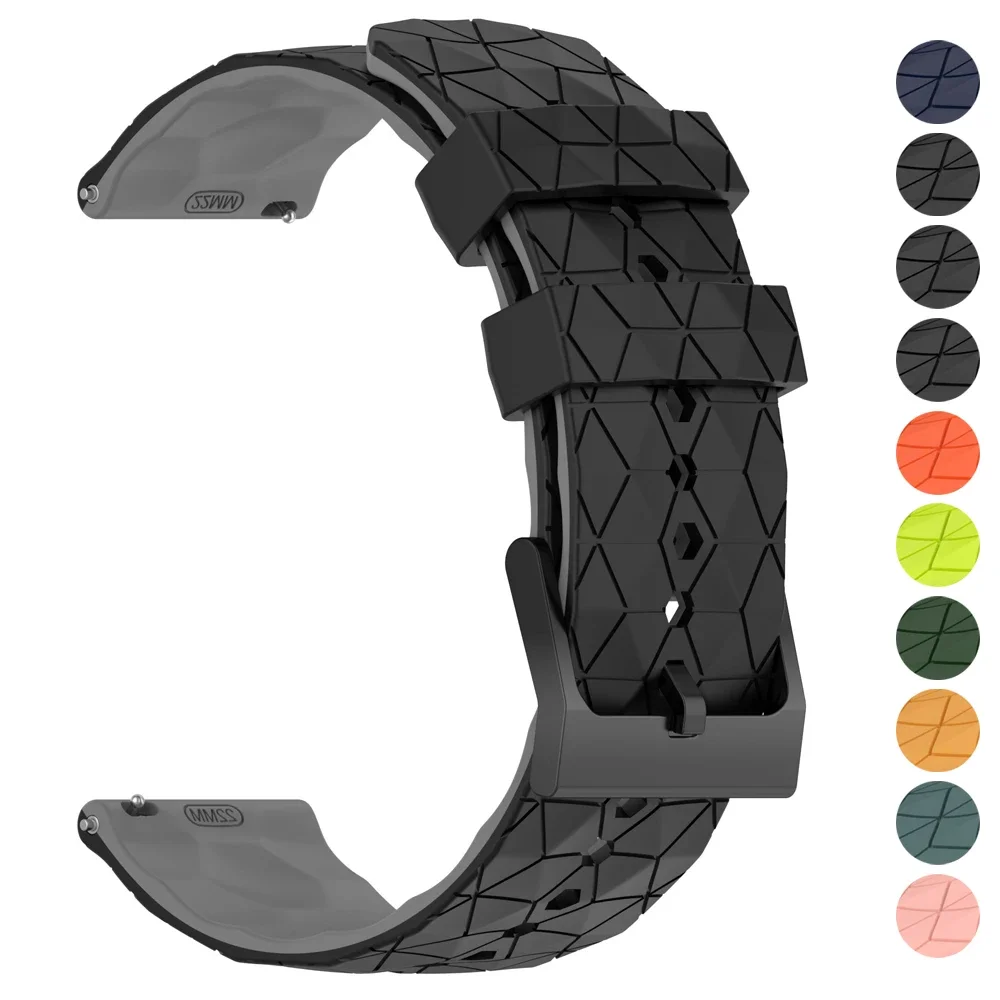 20mm 22mm Football Printed Sport Silicone Wrist Strap For POLAR Vantage V3 M2 M /Grit X Pro /Ignite 3 /Unite Watch Band Bracelet