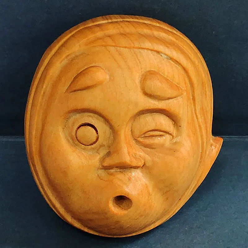 

Q4621-1,6 "фигурка Netsuke из ящика ручной резки: забавная маленькая маска