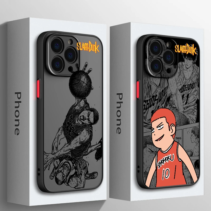 Slam Dunk Sakuragi Hanamichi Phone Case For Apple iPhone 15 14 13 12 11 XS Mini Pro Max 8 XR X Matte Frosted Translucent