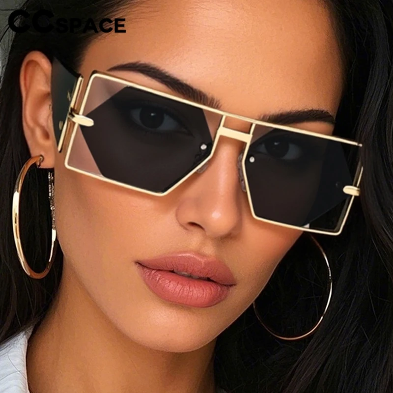 

Fashion Rectange Sunglasses Women Luxury Brand Anti Glare Light Vintage Rimless Hollow Out Sun Glasses Ladies Gafas UV400