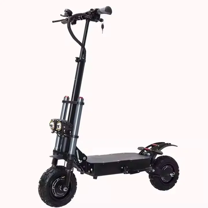 Dual Motor off road Folding electric scooter for adults 11 inch 60v 5600w power, 2024 Hot Sale