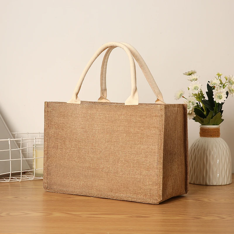 

Large-capacity waterproof shopping bag, linen handbag, commuter tote bag