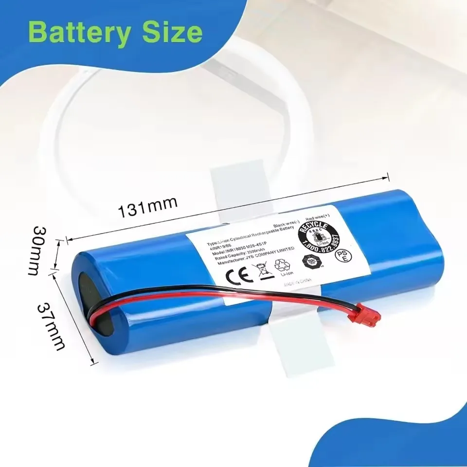 New 14.4V 2600mAh 18650 Lithium-Ion Replacement Battery, For ILIFE V3s Pro V50 V5s Pro V8s X750 Robot Vacuum Cleaner Battery