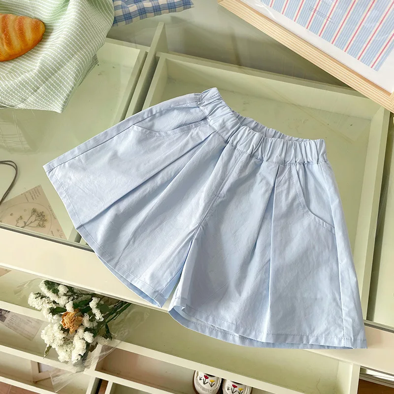 طقم بناتي 2025 صيفي جديد على الطراز الكوري بأكمام طائرة وطية صدر السترة بدون أكمام قميص وسراويل قصيرة طقم تصميم جديد #4