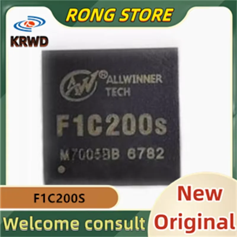 5PCS F1C200S F1C100S New and Original Chip IC F1C200 F1C100 QFN-88 Main Control Chip 64M DDR, 2K H. 264 ARM9 architecture