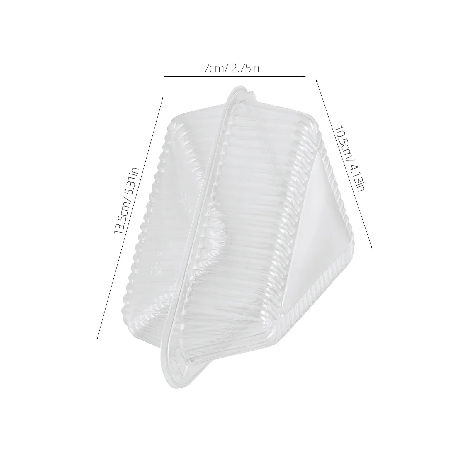 50Pcs Cake Carrier Clear Plastic Cheese Slice Container Stackable Leakproof Pie Storage Boxes Food Grade Holder