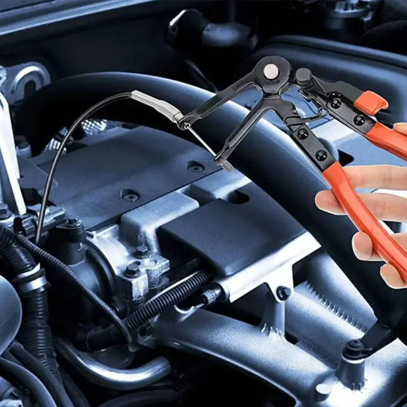Long Reach Auto Hose Clamp Pliers Kit Spring Loaded for Coolant Radiator Heater Band Removal Flat Large Wire Spring Clamp Tools - view 3