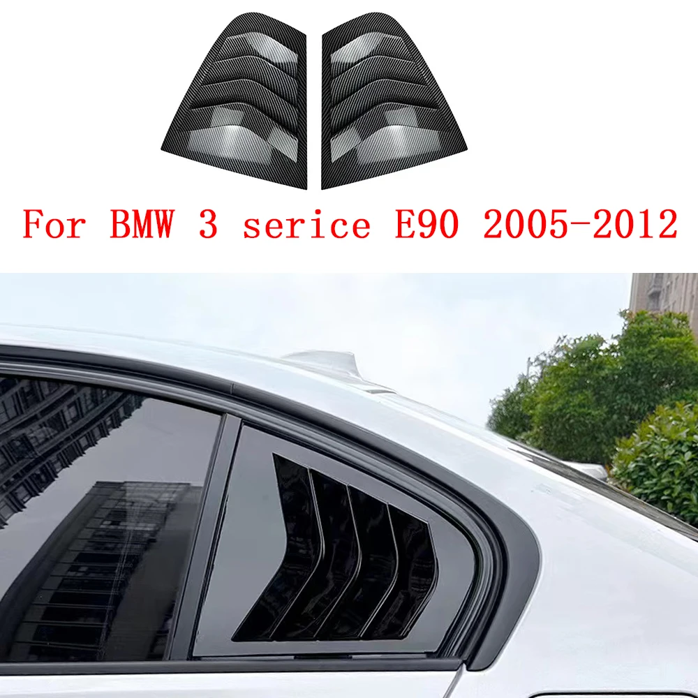 

For BMW 3 Series E90 320i 330i 325i 318i M3 2005-2011 Rear Side Window Spoiler Splitter Trim Louver Air Vents Window Sunshade