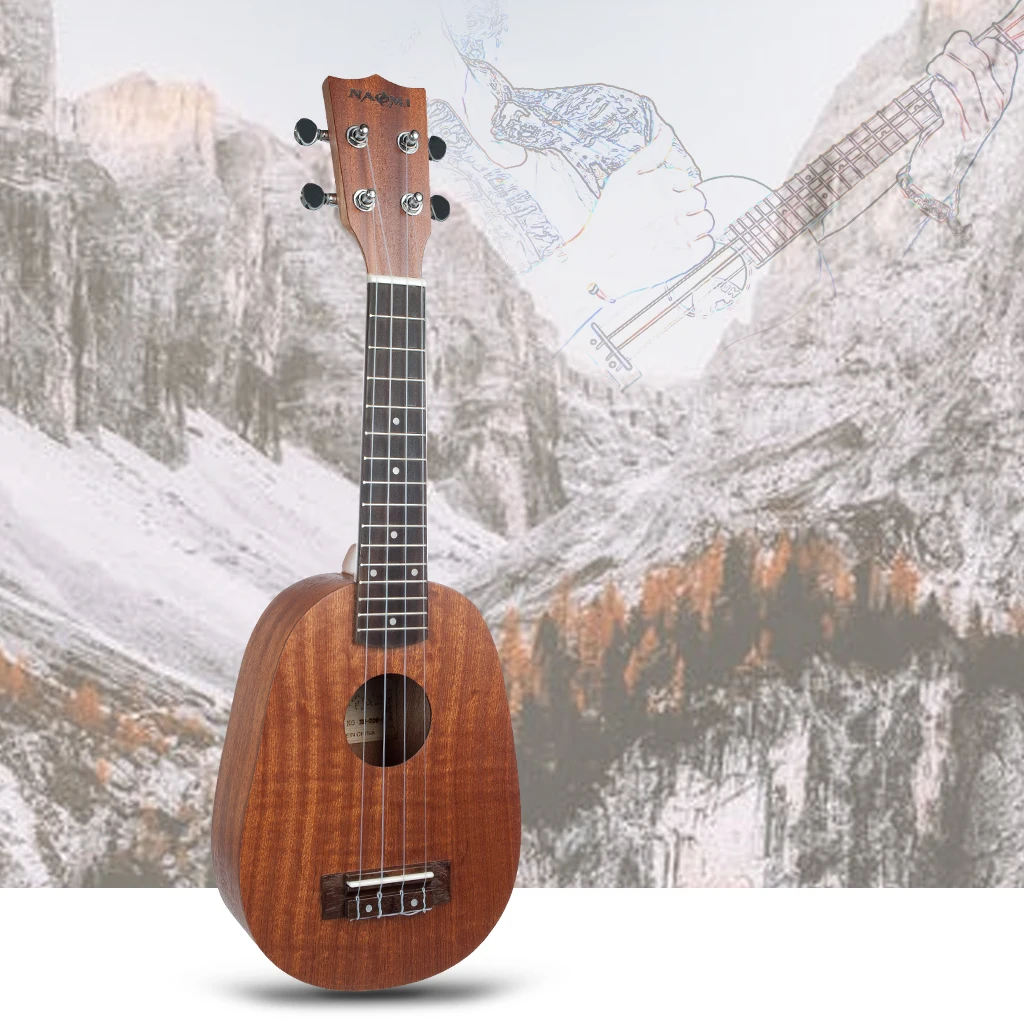 Sapele Pineapple Ukulele Matte Student Ukuleles Ukes Soprano/ Uku Concert/ Uke Tenor 4 Strings Mini Guitar