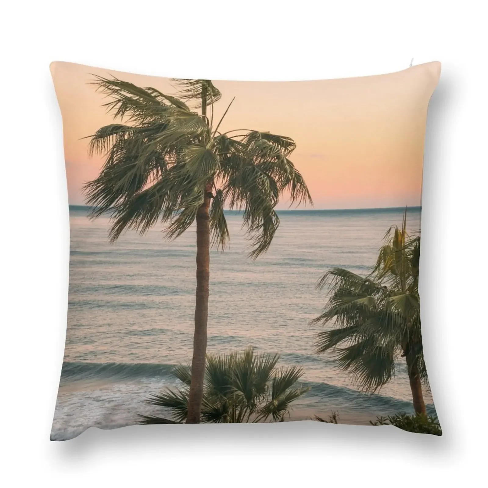 

Palm Tree By The Beach and Blue Skies and Tropical Throw Pillow christmas pillow case Decorative pillowcase pillow