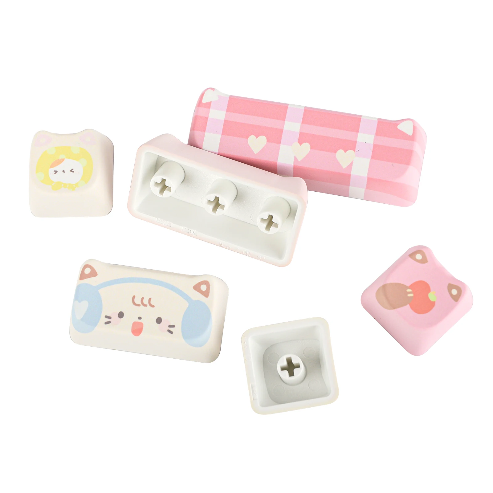 KiiBOOM x Maorbeng Meow Meow Squad Keycaps 141 Keys PBT MAO Profile Keycaps Set for Mechanical Gaming Keyboard