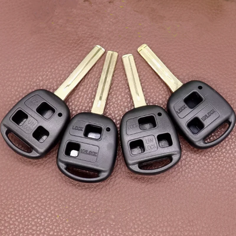 

10pcs 2/3 Button Replacement Remote Car Key Shell Fob TOY48 Uncut Blade for Toyota Yaris Avalon Camry RAV4 Corolla Echo Lexus