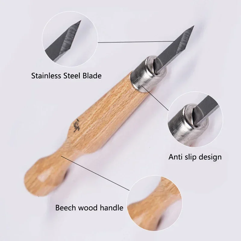 12/13-piece Wooden Carving Chisels with Protective Box Storage Set - Stainless Steel Hand Carving Tools Kit