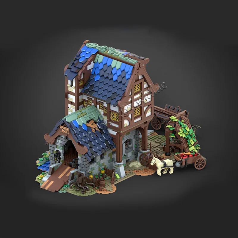 4062 قطعة مخصصة MOC القرون الوسطى الفاخرة منشار وحدات نموذج العمارة بنة لتقوم بها بنفسك التعليم الجمعية الاطفال اللعب الهدايا