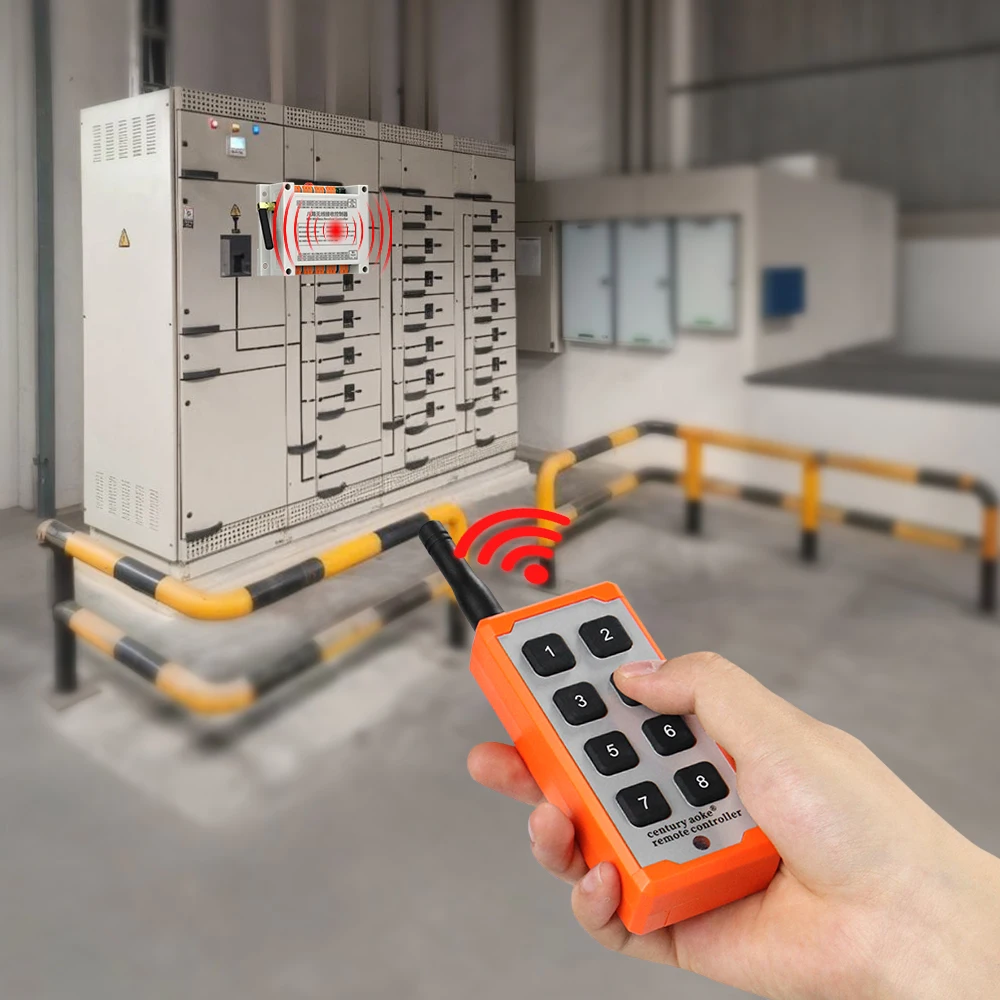 433mhz DC 12V 24V 36V  8 channel  RF Wireless Remote Control  system  Receiver  Transmitter Universal power industrial 3000m