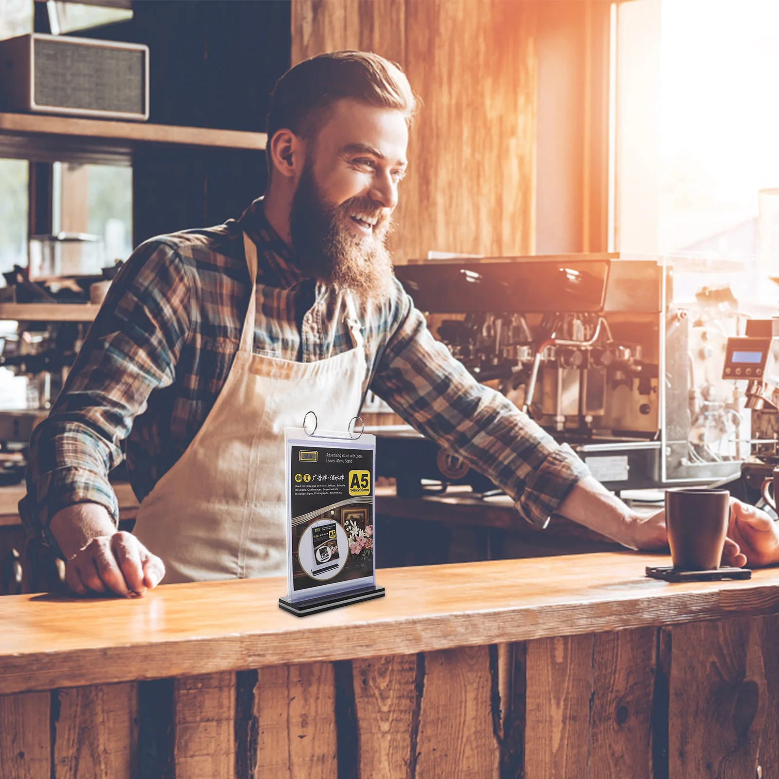 

Menu Display Stand Holder Flip Chart Rack Document Catalog Poster Acrylic Card Folder Greeting Table ganizer Shelf Board