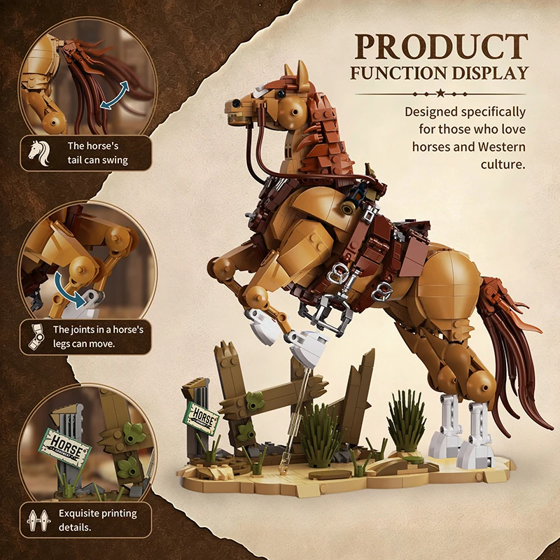 2 in 1 Horse Building Blocks S - Model Kit Horse ulasan dan harga