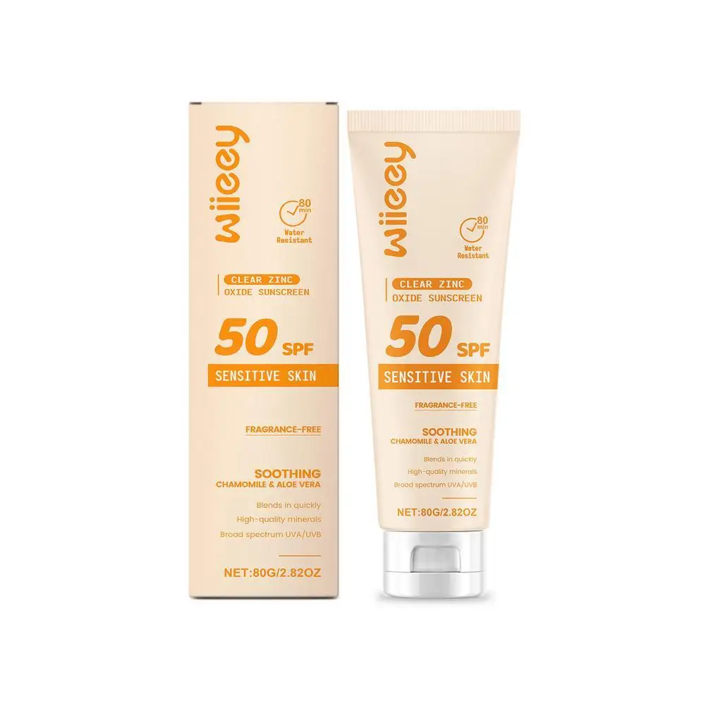 

80g Children Sunscreen Refreshing Oil Free Sun Protector Mild Non-irritating Anti-Oxidation Outdoor UV Resistance Body Cream