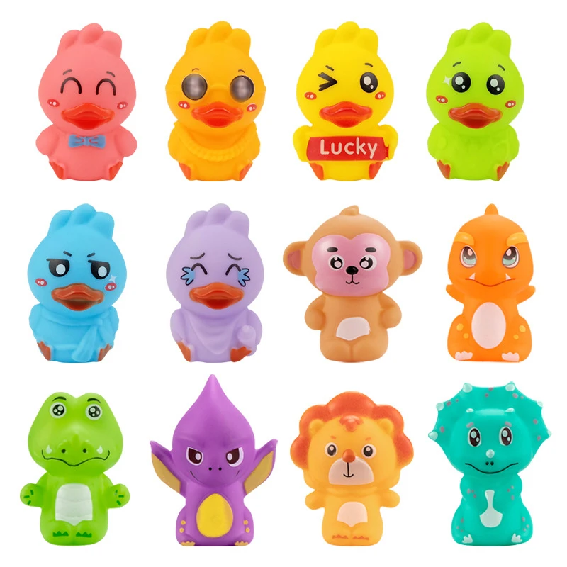 Juego de juguetes de marionetas de dedo de dinosaurio/pato de dibujos animados, Animal lindo creativo, educación temprana, sueño, narración de cuentos, juguete interactivo para dedos