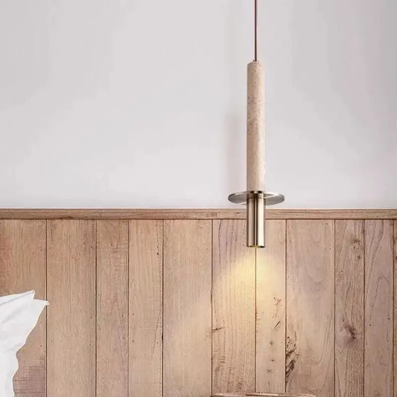 Led Pendant Lamp Nordic Modern Chandelier Bedroom Bedside Long Line Simple Hanging Ceiling Light Home Decor Yellow Black Stone