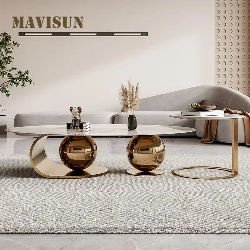 Modern Luxury Natural Marble Coffee Table Designer Irregular White Coffee Table Organizer Hardcover Stolik Kawowy Decoration