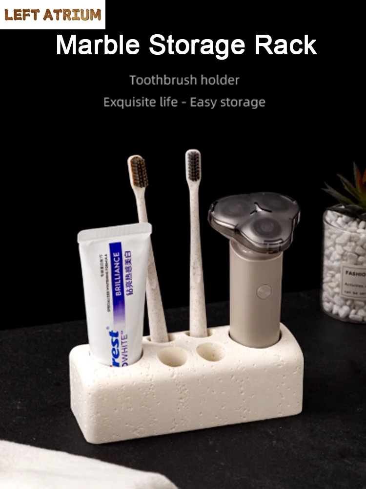 set-portaspazzolino-in-travertino--organizer-4-in-1-senza-foratura-per-spazzole-rasoi-dentifrici--supporto-da-banco-per-bagno-spa-vassoio-in-pietra