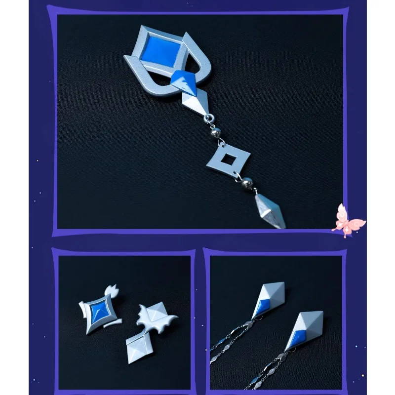 فستان تنكري من Game Genshin Impact Yelan بدلة شعر مستعار للنساء ملابس لعب الأدوار لحفلات الهالوين