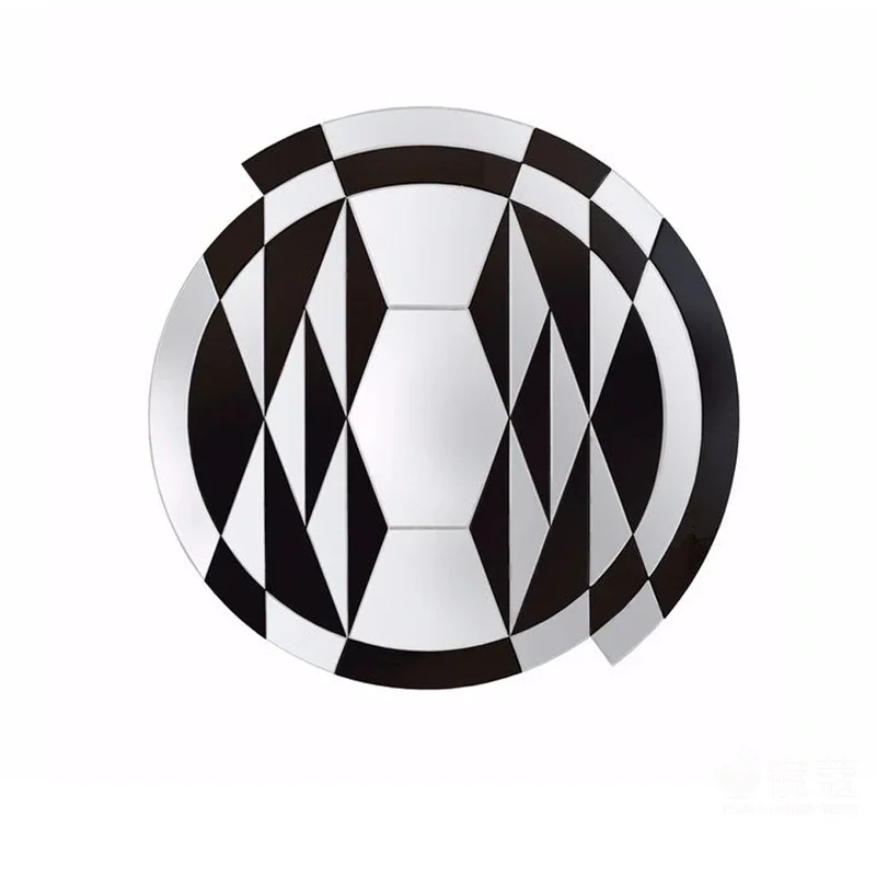 Nordic irregular round simple wall hanging collage decorative mirror