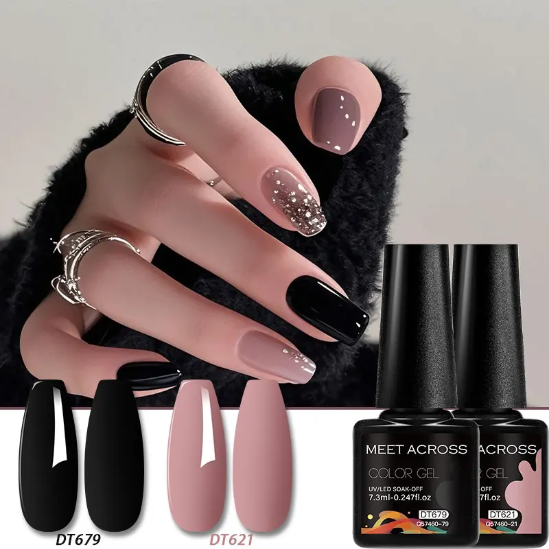 2 stks Roze Zwart Gel Nagellak Set HEMA TPO GRATIS Semi Permanente Losweken UV Gel Vernis Nagelbenodigdheden voor Manicure DIY Nail Art