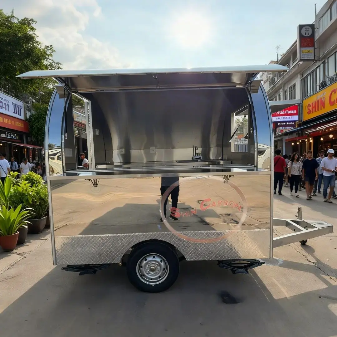 Custom Food Trucks for Sale Mobile Restaurant Chinese Fast Food Stalls Ice Cream Fruit Flower Carts Kitchen on Wheels