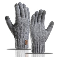 Cotton Winter Gloves Sensitive Touch Winter Warm Touchscreen Gloves Waterproof Windproof Zipper Fleecing Mittens