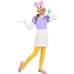 Cute Child Animal Halloween Fancy Dress Up Cosplay Girls Purple Duck Costume