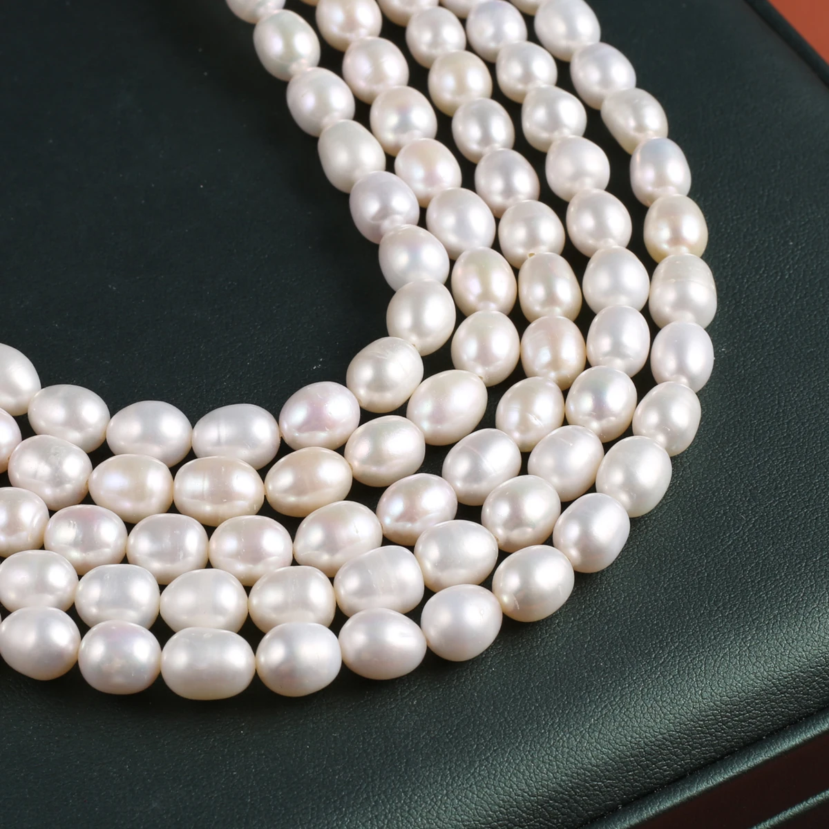 Natural Pearl Rice-Shaped Beads Exquisite Shape Elegant Appearance for DIY Jewelry Making Handmade Bracelet Necklace Length 36cm