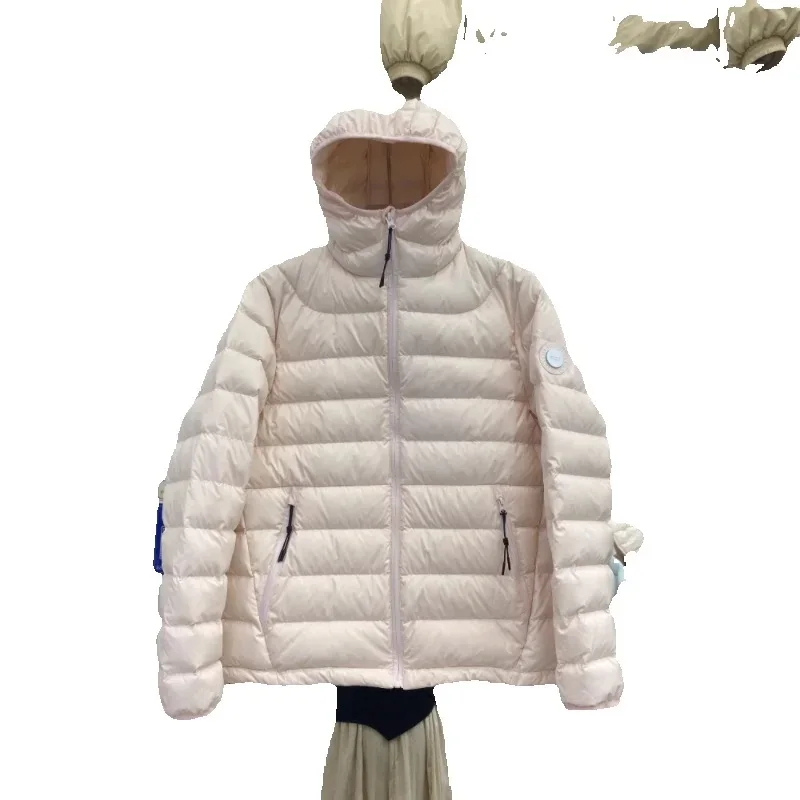 

Осень-зима, тонкая пуховая хлопковая куртка для женщин, новинка 2025, модное свободное повседневное хлопковое пальто с капюшоном, теплая верхняя одежда для женщин