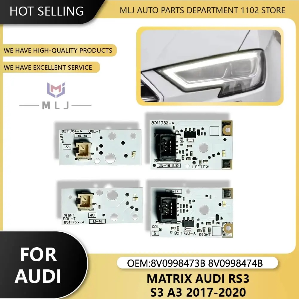 Daytime Running Lights LED Light Turning DRL Module Boards 8V0998473B 8V0998474B For Matrix Audi RS3 S3 A3 2017-2020