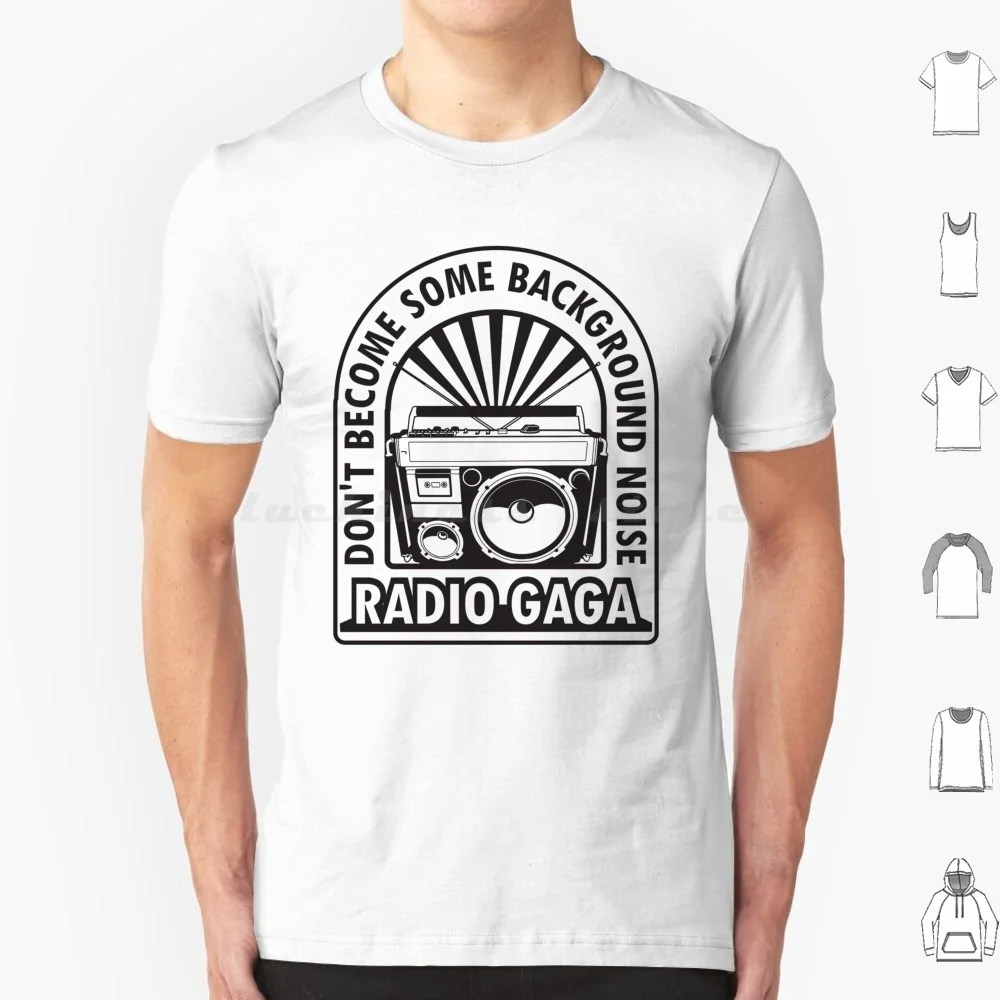 Queen Radio Gaga T Shirt Big Size 100% Cotton Queen Radio Gaga Radio Gaga Freddie Freddie Music Live Aid Band John Deacon Brian