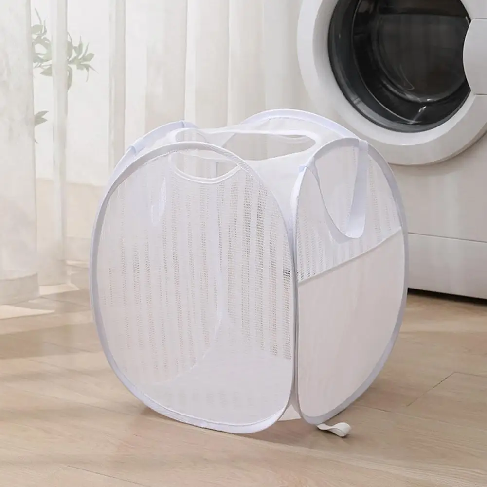 

Dirty Clothes Basket Storage Basket Breathable Mesh Laundry Hamper Capacity Storage for Dirty Clothes Foldable for Home