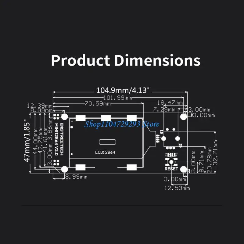 Y2GD RVB Light LCD Affichage Expérience d MINI12864 V2.0 Écran d'affichage LCD