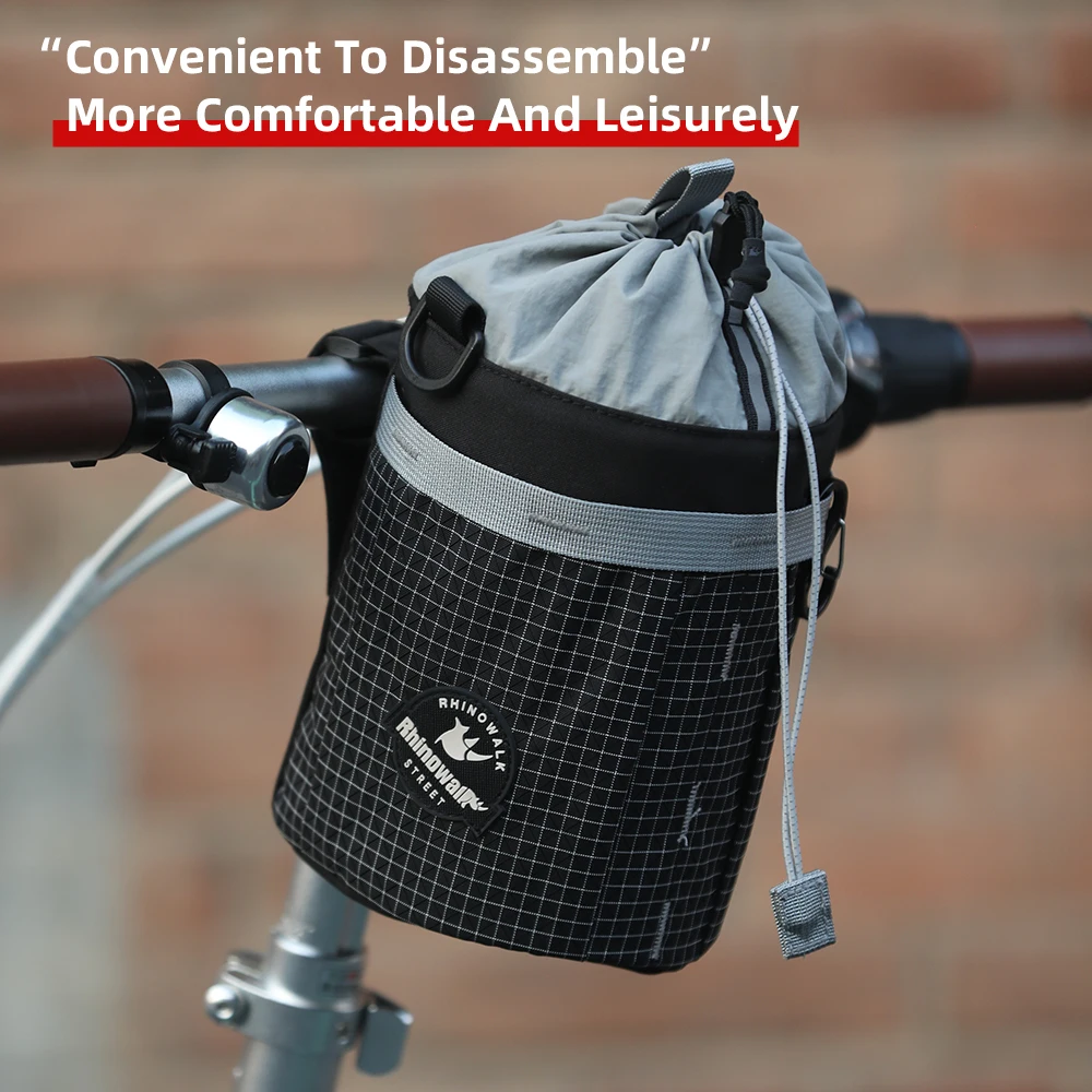 Rhinowalk دراجة الجبهة أنبوب حقيبة زجاجات المياه 2.5L الحضرية الدراجات المقود الناقل الحقيبة تخزين ل دراجة الطريق الجبلية دراجة قابلة للطي #3