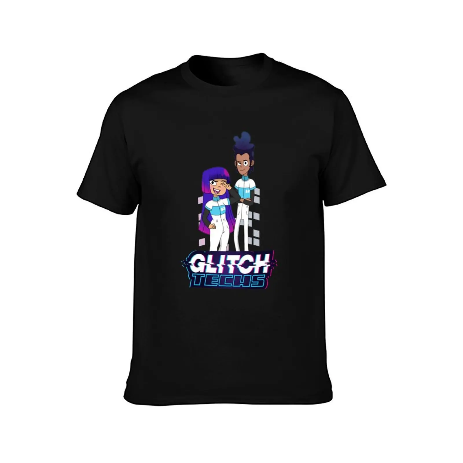 Best Glitch Techs Animated Team T-Shirt Mechanic Work Tee Shirt