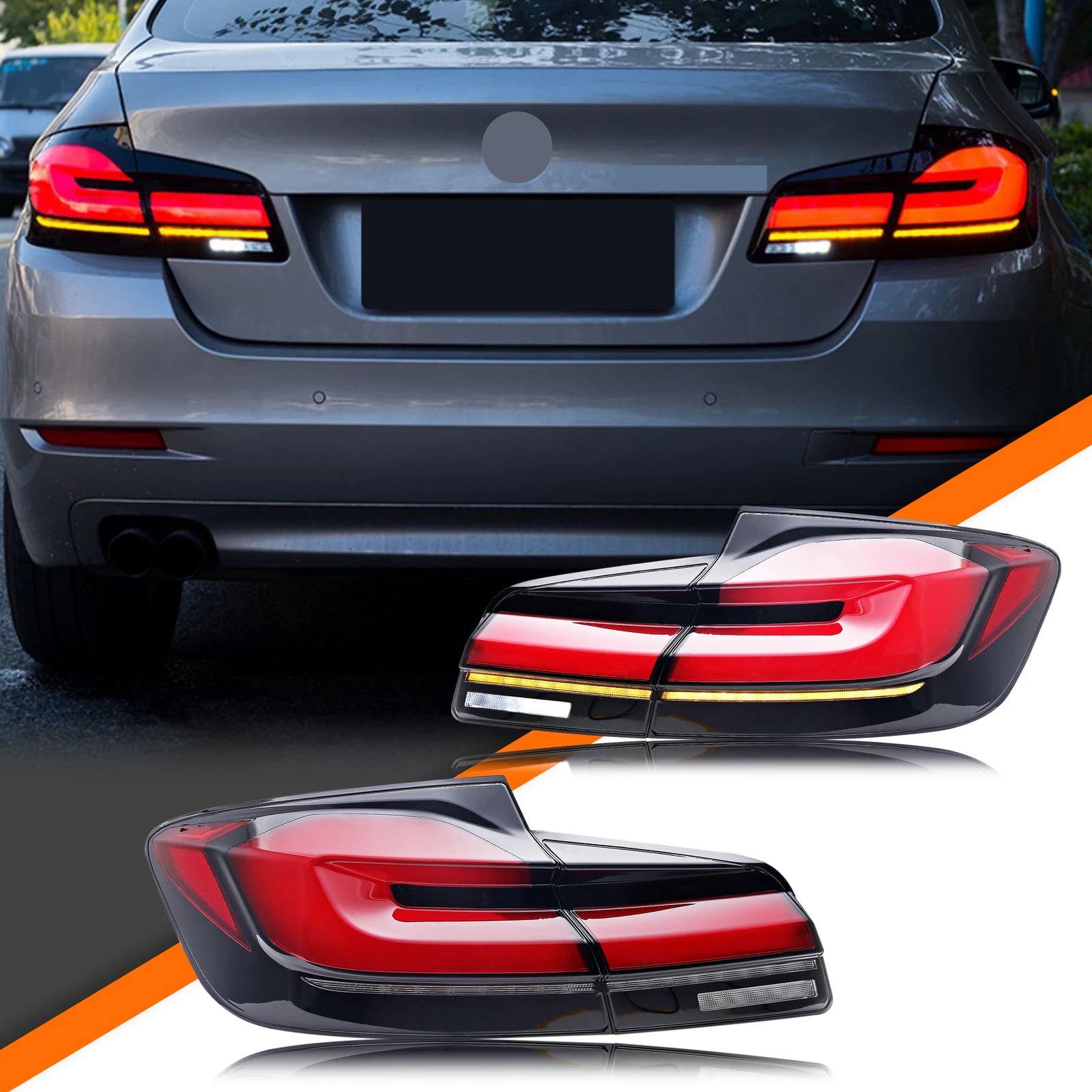 Feux arrière LED LCI pour BMW série 5 F10 M5 2010 – 2016, clignotant séquentiel, assemblage de feux arrière d'animation dynamique [non adapté à G30]