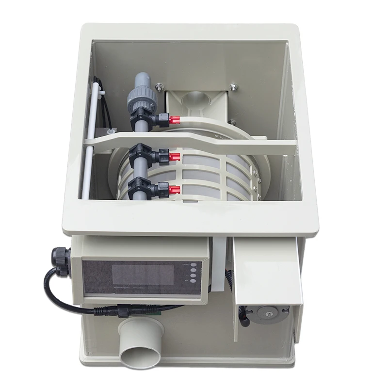 

Small 5m³/h Ras Mechanical Drum Filter for Aquarium Fish tank Automatic Backwashing Rotary Drum Filter Koi Pond 10m3