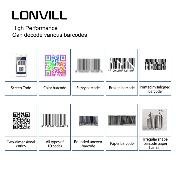 LONVILL Wholesale Fixed 2d Qr Code Scanner Module Rs485 Access Control Waterproof Embedded Barcode Scanner