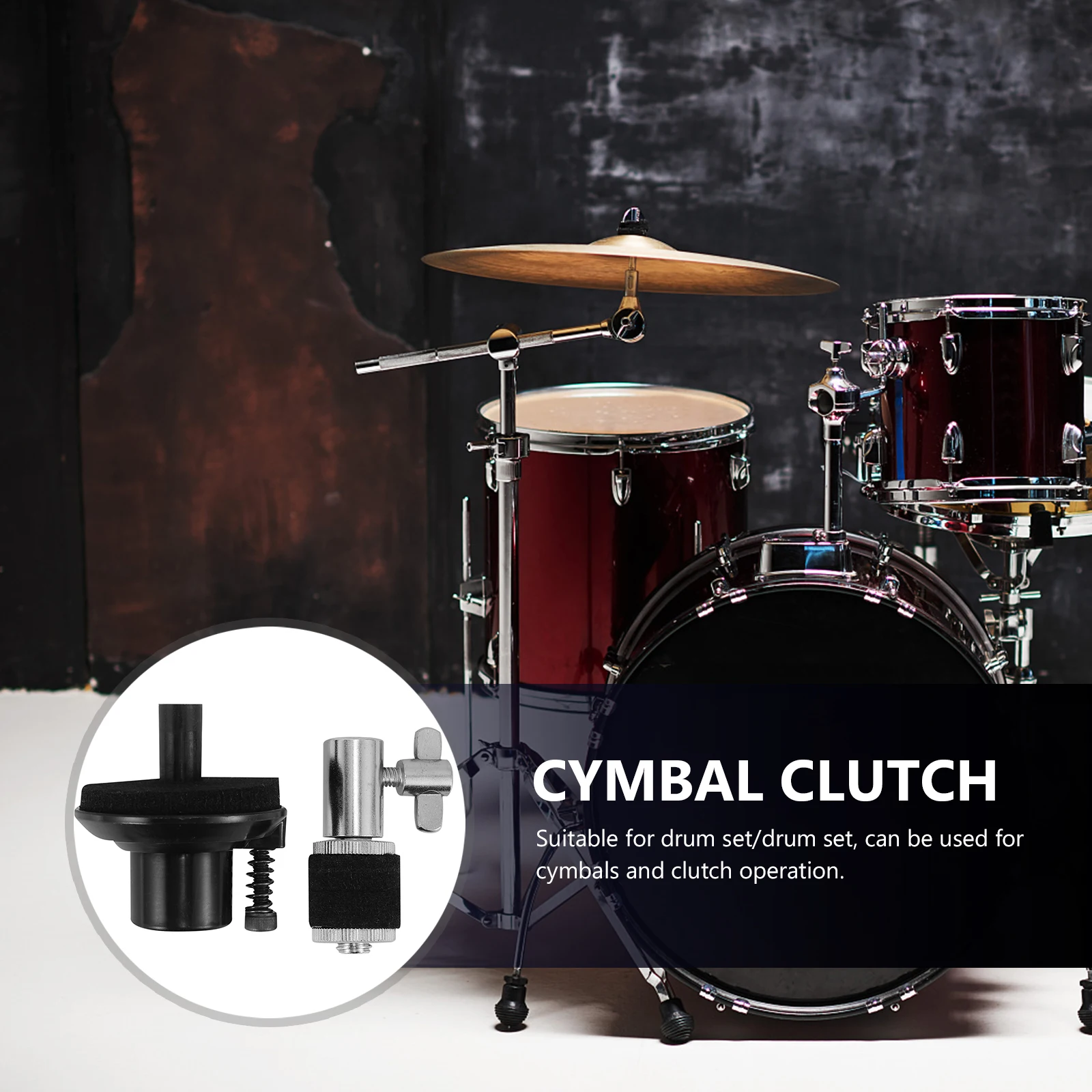 

Cymbal Felts Pedal Clutch Drum Pads Hi-hat Black Zinc Alloy Cymbals Replacement