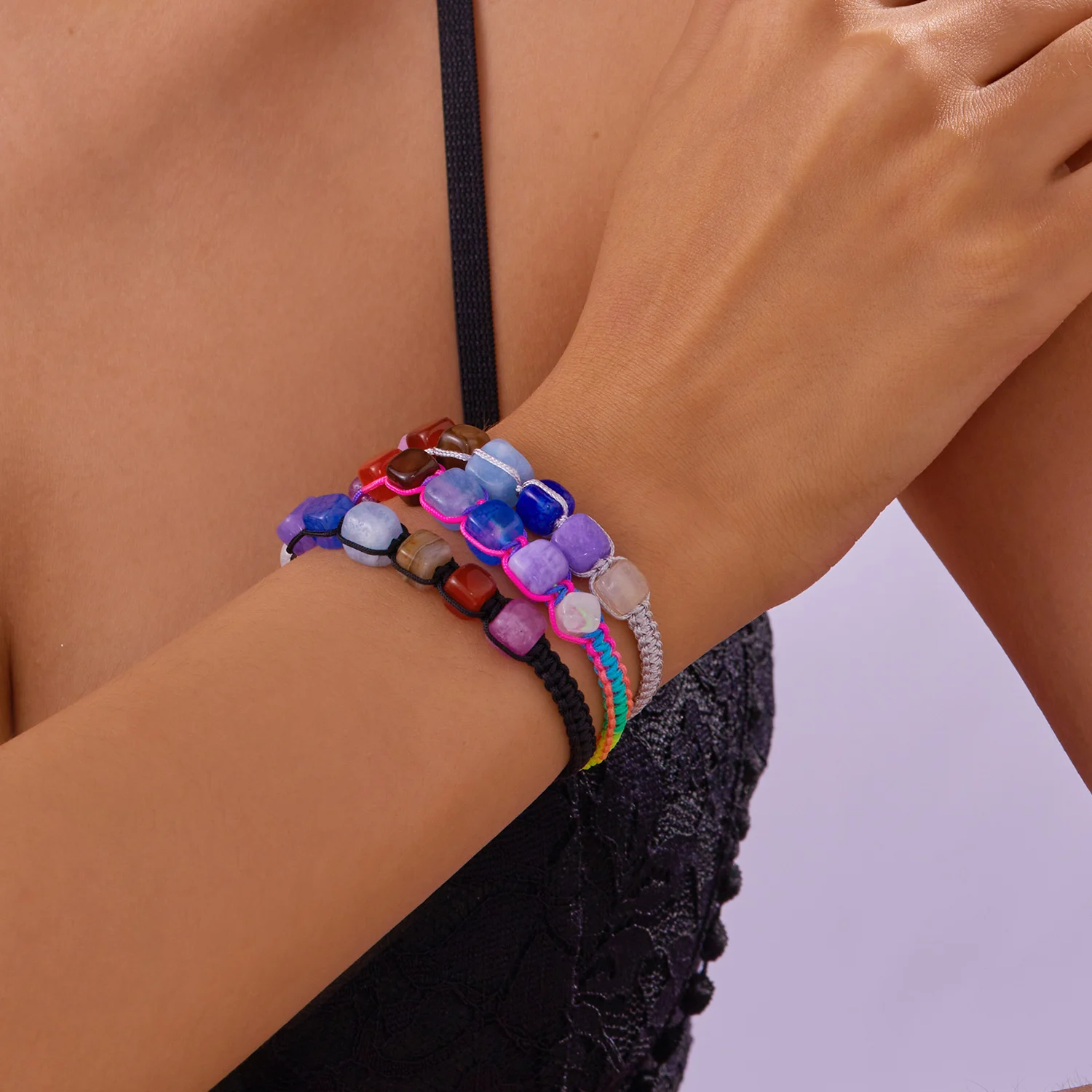 Handmade 7 Chakra Reiki Healing Natural Stone Bracelet For Women Men Yoga Reiki Healing Balance Meditation Energy Bangle Jewelry