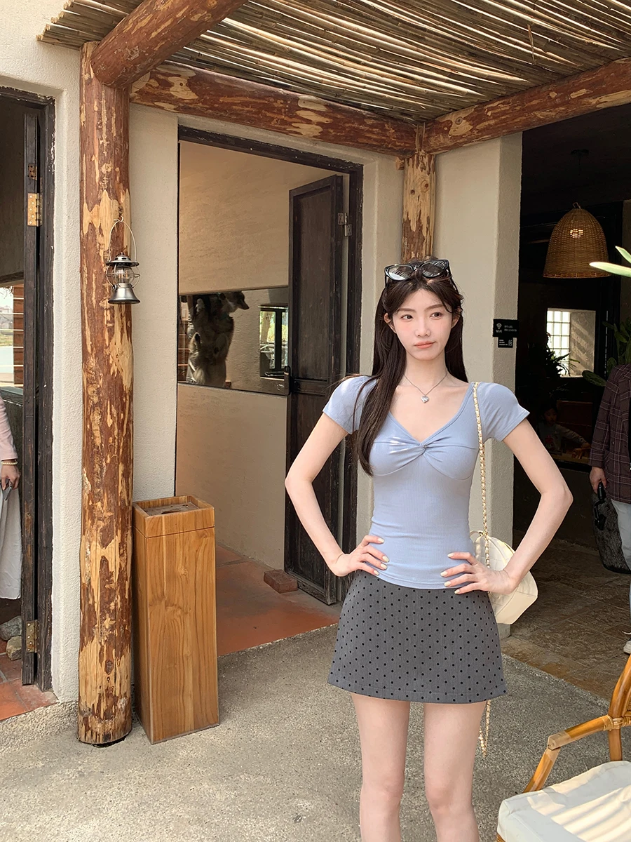 

Red Dot A-Line Skirt Women's Summer 2025 New Small Size Polka Dot Skirt Beautiful Body Contour ort Skirt